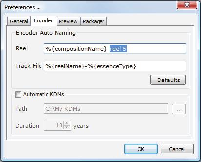 QubeMaster Pro creates new Track Files and Reels which are used to build the encoded