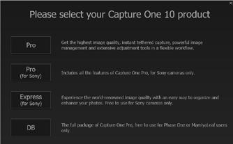 Activating Capture One Pro/ DB for Windows To activate Capture One Pro