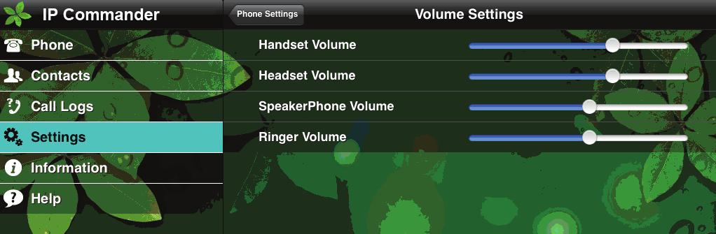 3.3 Phone Setting You can customize your own IP Phone functions by configure the Phone Settings from Settings command. These functions include Volume Settings. Call Features, and Hotline settings. 3.