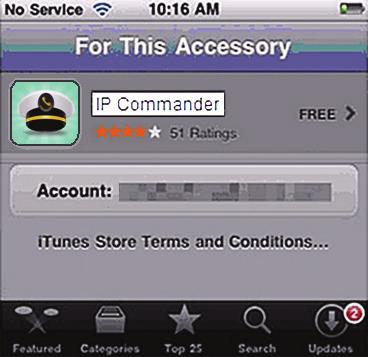 Then the Communicator will scan the ipad to determine whether it has been connected to the Communicator before and whether it has the Commander app installed.