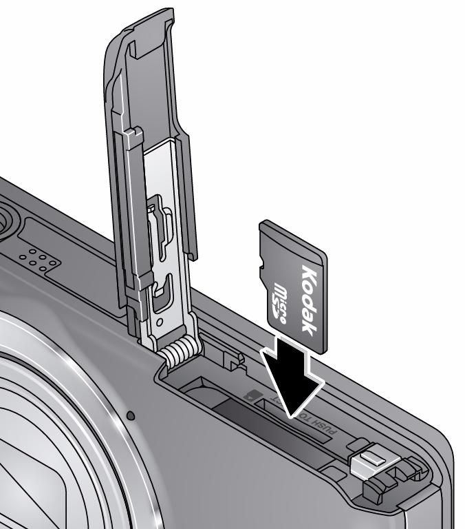 Atskirai įsigyjamos MICROSD / SDHC kortelės naudojimas Fotoaparate yra vidinė atmintis.