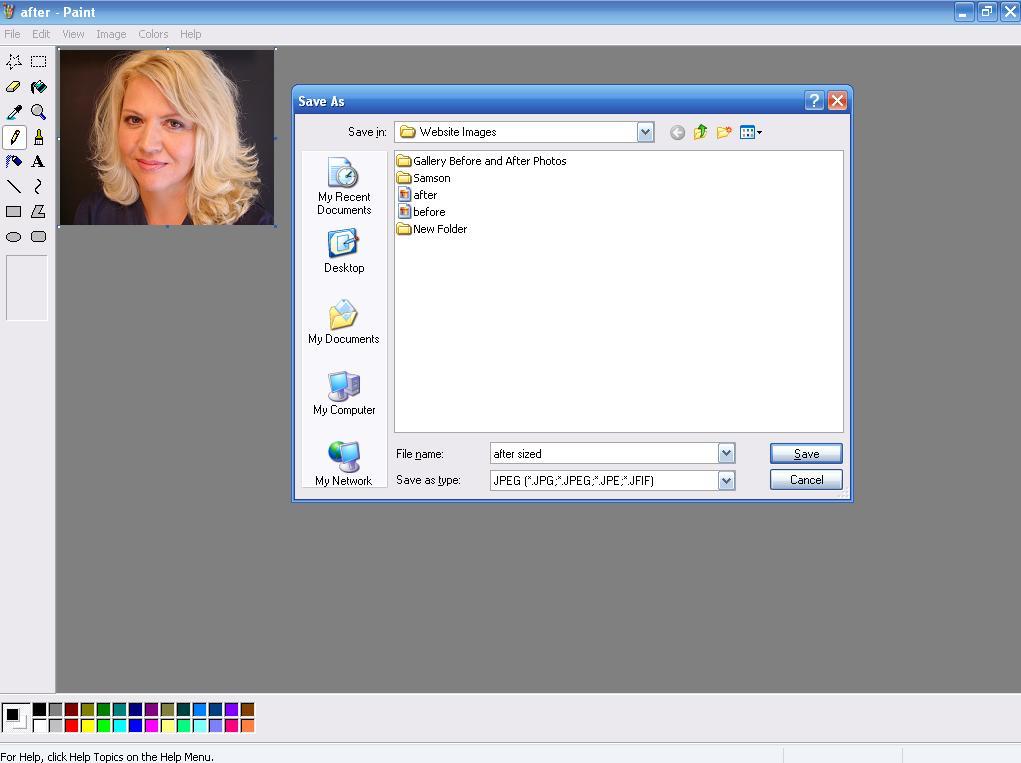 Resize an Image in Microsoft Windows 4 Finally, save your image as a separate file by adding the word sized to the original file name.