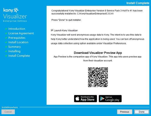 4. Install Kony Visualizer Enterprise Kony Visualizer Enterprise Install Guide