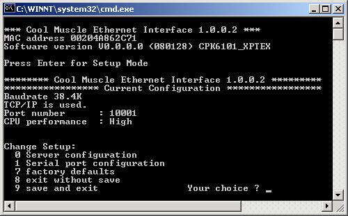 2 Configuration settings Baud rate and IP address configuration can be set on the CM1ipx.