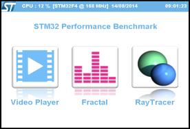 STM32 benchmark demonstration shows (in 2 demos) increase of performance