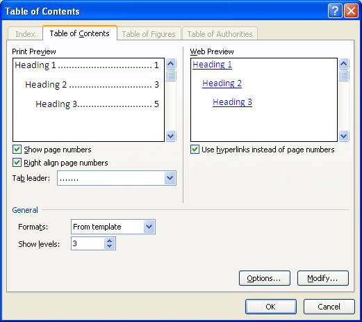 Another way to create the TOC is to follow the above steps and in step 4 click on Insert Table of Contents