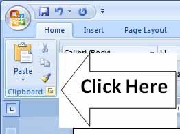 You will see the graphic displayed within the Microsoft Office Clipboard pane. Repeat this for the other graphics within the document.