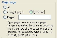To do this, select the part of the document that you wish to print. Open the Print dialog box.