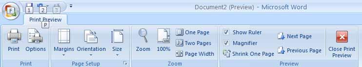Word 2007 Foundation - Page 97 You can use these icons to make any last minute changes that are required, such as