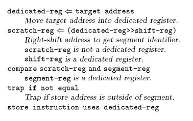 Segment Matching 5 instructions, Need 5 dedicated registers (segment value needs to be different for code and data) and it