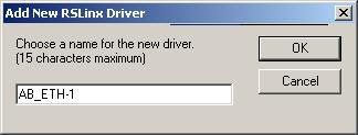 From the Communications menu, select Configure Drivers. 3. Select Ethernet Devices from the list and click Add/New... 4.