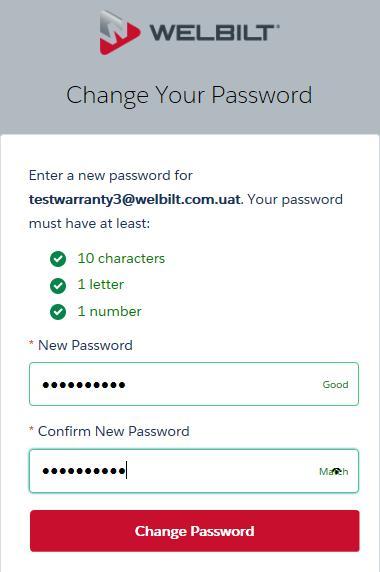 Password Reset Enter your new password, making sure