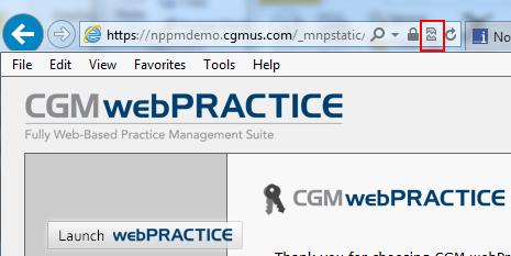 CompuGroup Medical Configure IE v9 Settings for CGM webpractice Revised: 1.24.