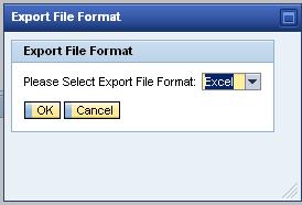 3. A drop-down of available file formats will be displayed in the