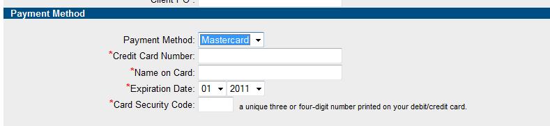 b) Mastercard or Visa enter your credit card details as required. Note: all fields marked with * are mandatory. 32.