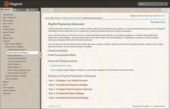 Chapter 11: PayPal Payment Solutions PayPal Payments Advanced ORDER STATUS DESCRIPTION You can manage your fraud filters in your PayPal merchant account.