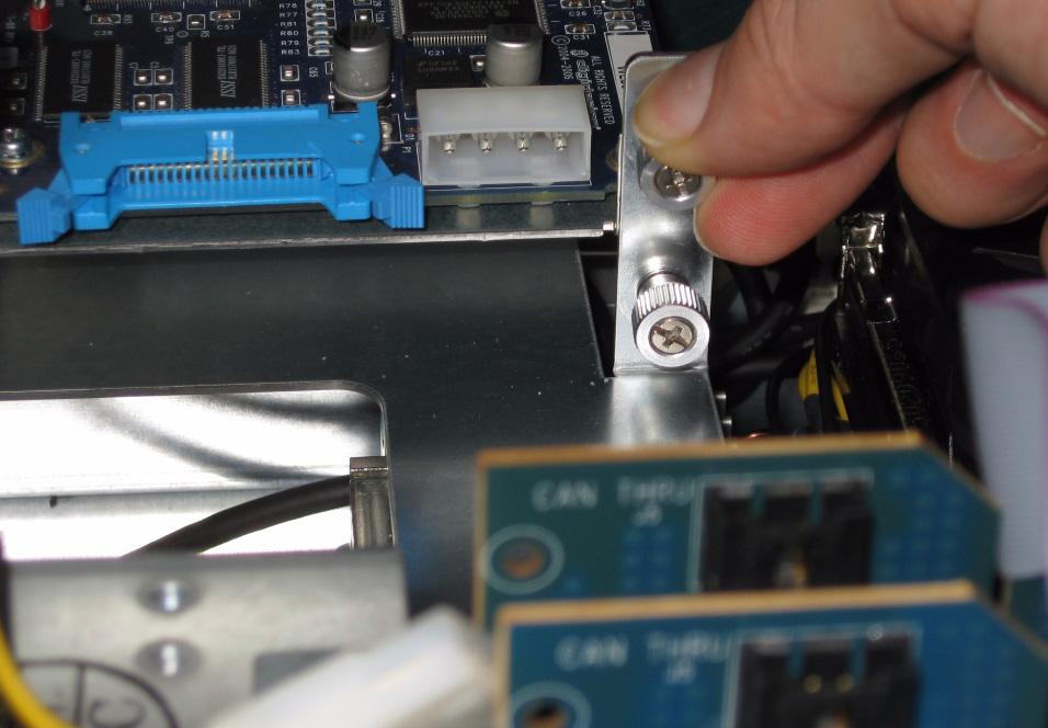 7 Gently slide the card into the expansion slot. Make sure it is oriented right-side up.
