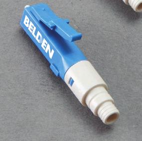 Save Time and Labor To simplify the termination process, Belden has built a connector that successfully installs the prepared fiber within the connector in as little as five (5) seconds!