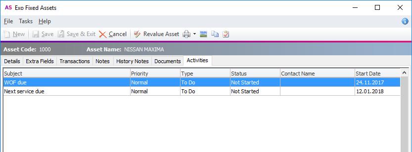 Exo Fixed Assets Updates New Features This release includes updates to the Exo Fixed Assets module, building on the enhancements made to this