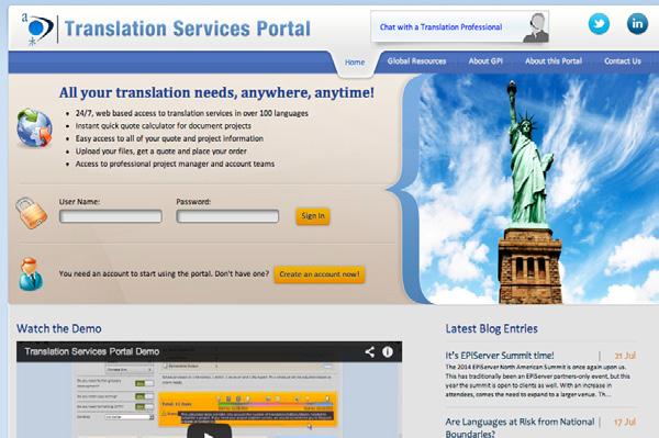 Project archiving and Translation Memory management To learn more about GPI s Translation Services Portal, please visit: www.translationportal.com.