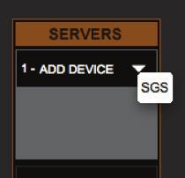To assign, free, or rename a server, click on the arrow to reveal the list of available servers, select a server from the list, and remove or assign the server.