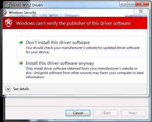 Chapter 2 Setting Up Wireless Communication If you are running Windows 7, the following screen may appear. Figure 2.