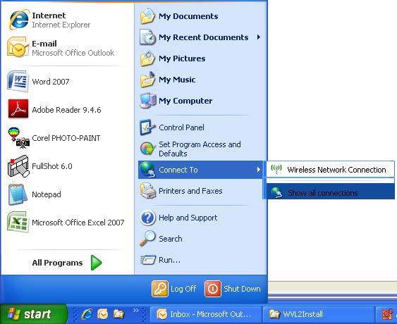- Step 2: Configure the Wireless Network Card Windows XP (Service Pack 2/3) If your PC is running Windows XP (Service Pack 2/3), use the instructions below to set up a peer-to-peer (ad hoc) network
