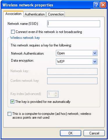 - Step 2: Configure the Wireless Network Card If you are running Service Pack 3, the following screen is displayed. Figure 2.