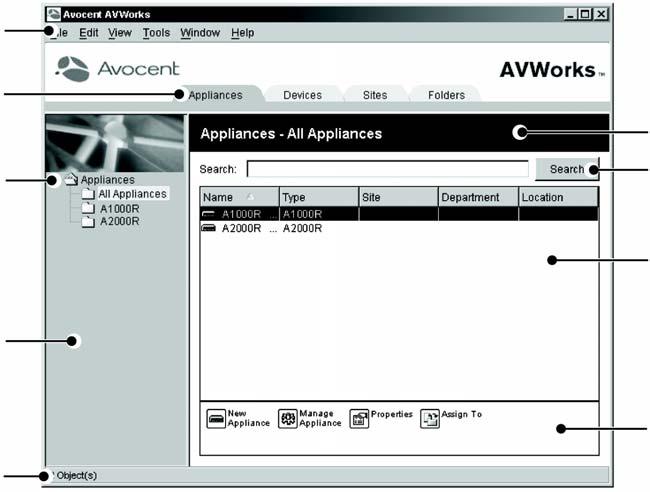 14 AVWorks Installer/User Guide A B F C G H D I E Figure 3.1: Explorer Window Areas Table 3.