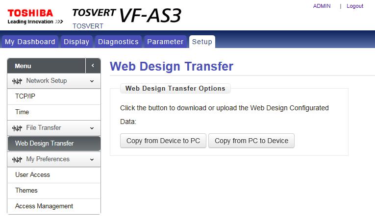 Web Design Transfer menu You can Copy the web page design. My dashboard of the logged in account, monitor viewer table, chart viewer and inverter parameter table will be copied.