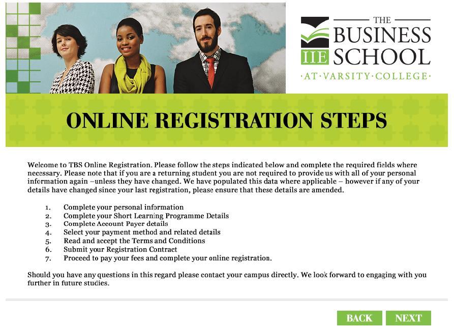 Online Registration Contract - Page 2 Follow