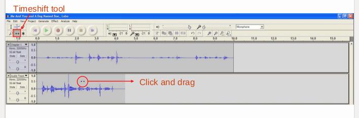 If you don t click at the end of the waveform, you may end up with two tracks on top of each other, which isn t good if you re recording voice.