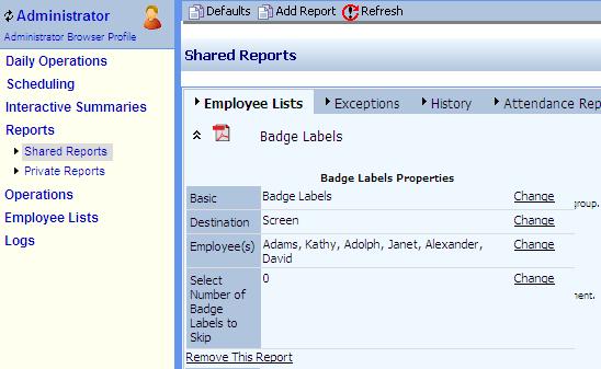 Type the number of labels to skip. This allows you to skip previously printed labels starting from the top of the page. It applies only for the first page if the report is a multi page report.