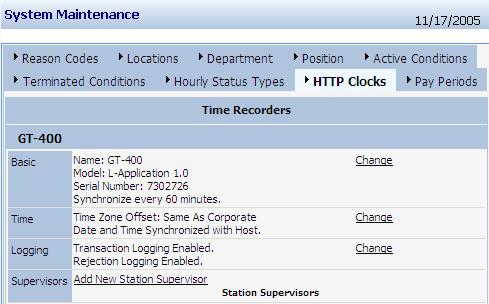 HTTP Clocks Basic area Click the Change link in the Basic area to modify the following properties in the General Properties window.