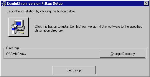 CombiChrom Software Installation CombiChrom Software Installation 7 The software default directory is c:\cmbichrm.