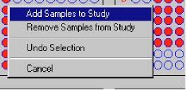 CombiChrom Software Familiarization Study Layout Screen (233 XL and 215) A sample can be added to a study in the following ways: Randomly By clicking on individual sample wells with the left mouse