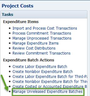 RELEASE THE EXPENDITURE BATCH TRANSACTION Release the Expenditure Batch Transaction is done by the Finance Approver. 1.