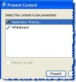 The Moderator can switch to the presentation view at anytime by clicking the button.