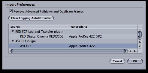 Workflow using Apple ProRes 422 (HQ) media created via RED plugin for Final Cut Pro Log and Transfer RED provides a plugin for the Log and Transfer feature