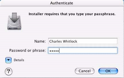 40 Log On Authenticate Prompt 6. Click on the OK button after entering a valid user and password. 7.