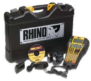 Electronic Labellers DY1980 771980 Industrial Labelling Tool Rhino 6000 Kit (6, 9, 12, 19 & 24mm) Features PC connectivity for fast label downloads - and uploads for documentation purposes Hot Keys