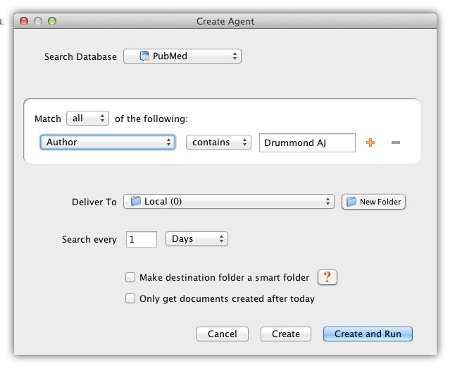 8 Figure 6: Create a PubMed Search Agent up collaboration refer to the Geneious Manual. Assemble For sequence assembly, Geneious Pro supports import of traces from both ABI and SCF formats.