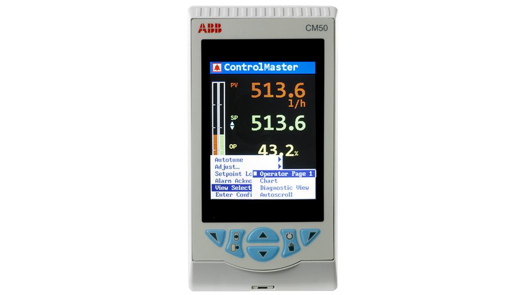 CONTROLMASTER CM50 UNIVERSAL PROCESS CONTROLLER 1/2 DIN DS/CM50-EN REV. P 5 Powerful operator display The CM50 features a full-color 9 cm (3.5 in.
