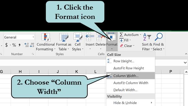LESSON 3 EDITING A WORKSHEET To Change the Width of Multiple Columns 1. Select the columns you wish to change by selecting the column headings. 2.