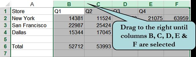 LESSON 3 EDITING A WORKSHEET To Change the Size of a Column or Row using Autofit: 1. For Columns, double-click on the right border of the column heading.