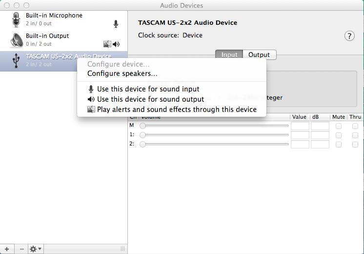 8 Application Guide Mac OS X and itunes 1. Open the Utilities folder within the Applications folder, and double-click Audio MIDI Setup. Then open the Audio Devices window. 2.