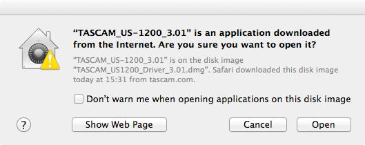 This warning message might also appear when the Gatekeeper setting is something other than Allow applications downloaded from: the Mac App Store. The security warning message US-2x2_US-4x4 Installer.