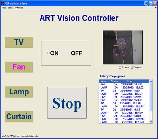 Alternatively, the real time system is currently controlled by a graphic user interface for the controller simulation, as shown in Fig. 6.