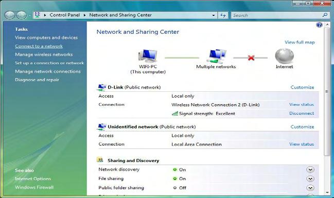 Section 5 - Connecting to a Wireless Network Using Windows Vista Windows Vista users may use the convenient,