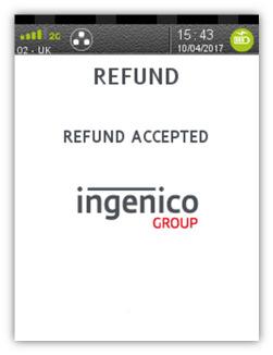 Refund with Gratuity If your terminal is configured for gratuities the Refund transaction flow is as follows after you select Refund from the transaction menu as described previously in this manual: